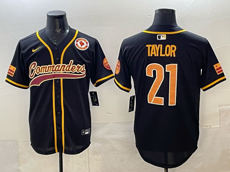 Men 2025 Nike Washington Commanders #21 Taylor Black 3th generation Joint Name Limited NFL Jersey 007->washington commanders->NFL Jersey